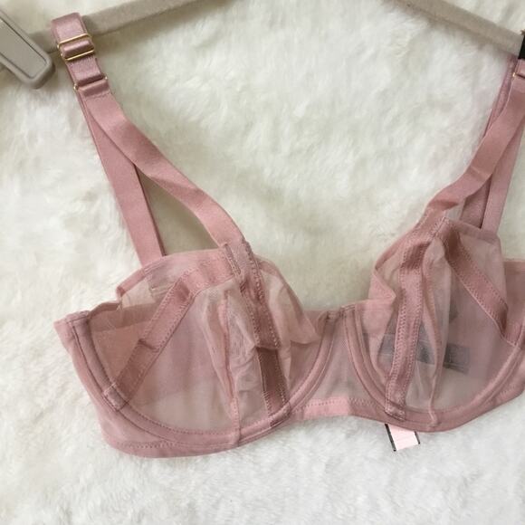 Victoria Secret Pink Unlined Mesh Balconette Bra - Picture 5 of 11